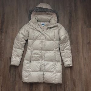 Columbia Puffer Trench Coat W/ Detachable Hood